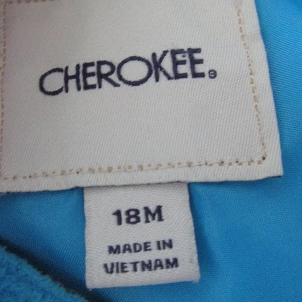 Cherokee Zip Up Hooded Winter Coat Toddler‎ Boys Size 18M Gray Blue Inner Liner